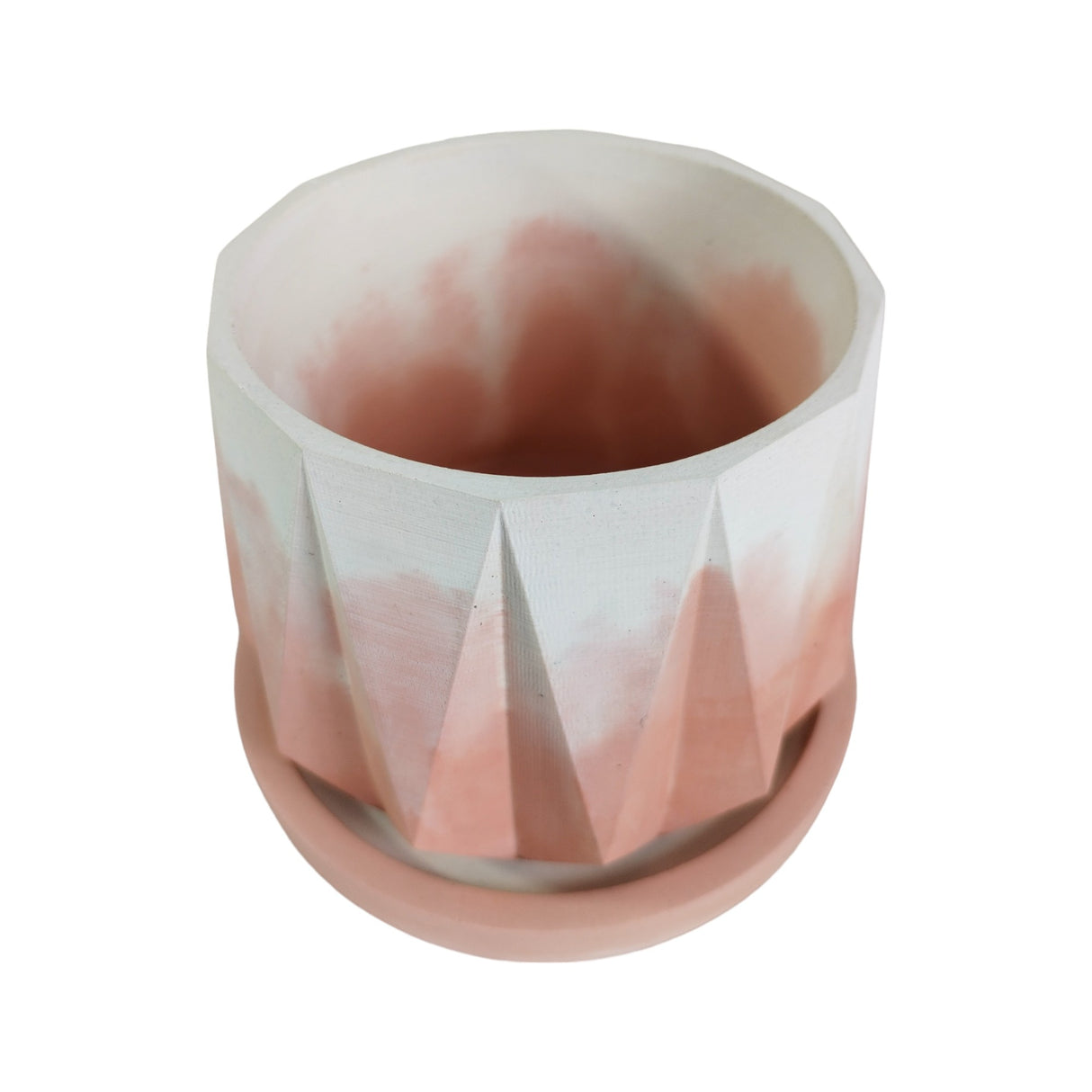 Matera de mesa Mediana Lirio Rosa y Blanco 11x10cm Cónica - MATERAS Y MACETAS | Bylmo