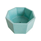 Matera de mesa Mediana Terrario Aguamarina 18x8.5cm Hexagonal - MATERAS Y MACETAS | Bylmo