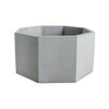 Matera De Mesa Mediana Terrario Gris 18x8.5cm Hexagonal