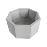 Matera De Mesa Mediana Terrario Gris 18x8.5cm Hexagonal