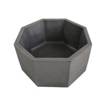 Matera De Mesa Mediana Terrario Negro 18x8.5cm Hexagonal