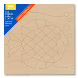 Kit Cuadro para Pintar Pez 24x24cm en MDF - CUADROS | Bylmo