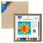 Kit Cuadro Para Pintar Pez 24x24cm En Mdf