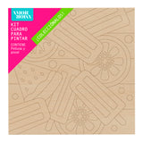 Kit Cuadro para Pintar Frutas y Paletas 24x24cm en MDF - CUADROS | Bylmo