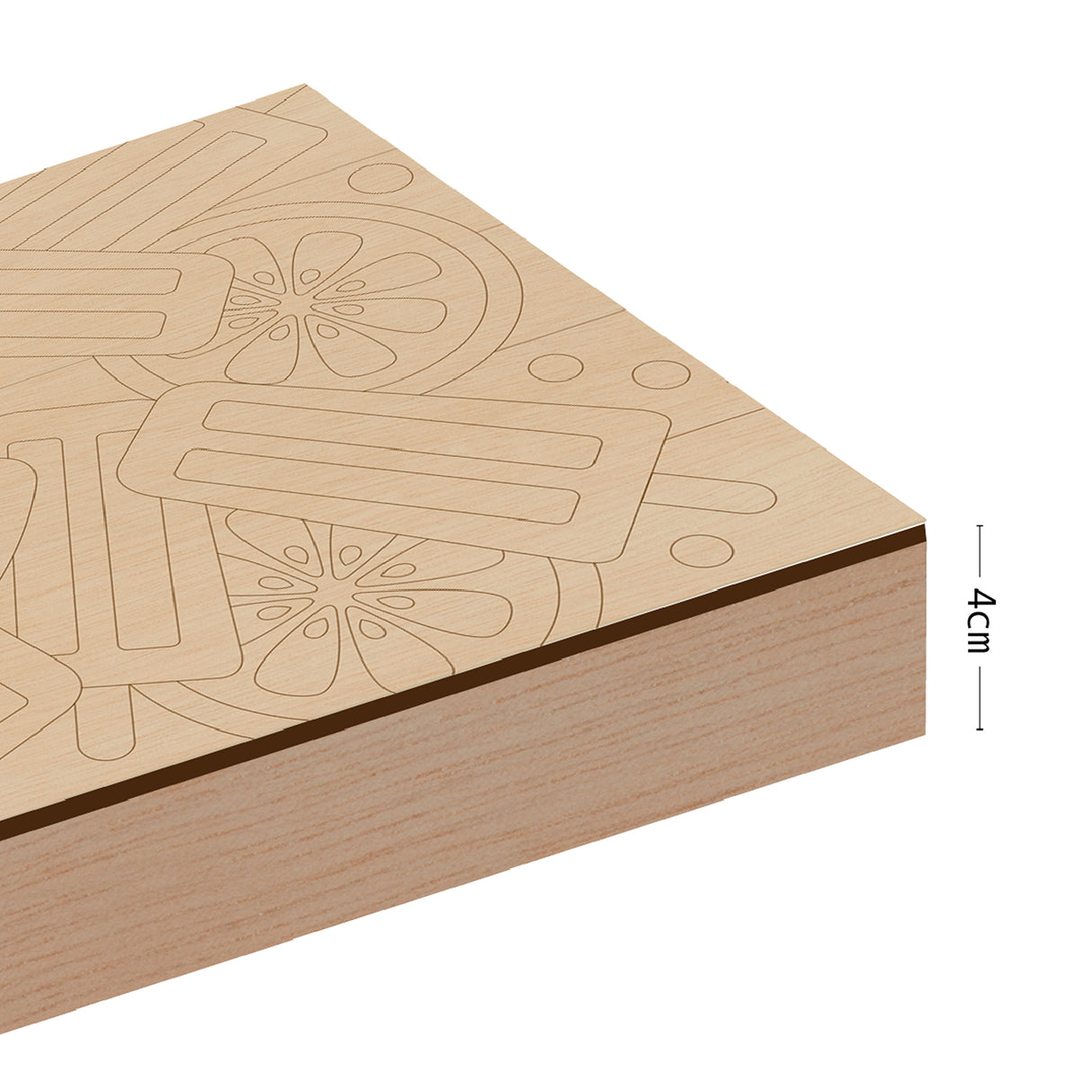 Kit Cuadro para Pintar Frutas y Paletas 24x24cm en MDF - CUADROS | Bylmo