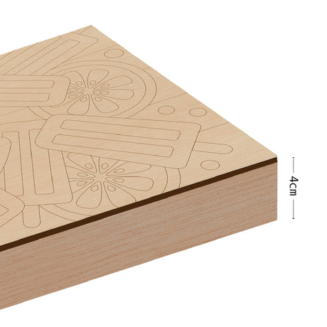 Kit Cuadro para Pintar Frutas y Paletas 24x24cm en MDF - CUADROS | Bylmo