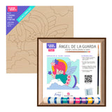 Kit Cuadro para Pintar Ángel de la Guarda 24x24cm en MDF - CUADROS | Bylmo