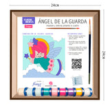 Kit Cuadro para Pintar Ángel de la Guarda 24x24cm en MDF - CUADROS | Bylmo