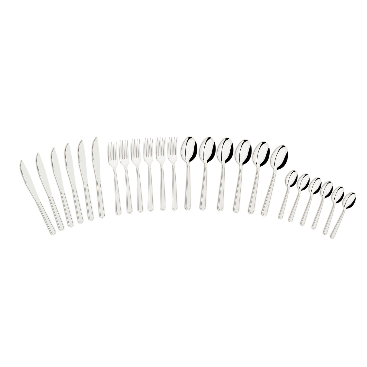Juego de Cubiertos Búzios Acero 17x32.5cm De 24 Piezas - CUBIERTOS | Bylmo