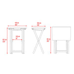 Mesa Auxiliar Plegable Otis Fresno Europeo 48.5x66cm Cuadrado