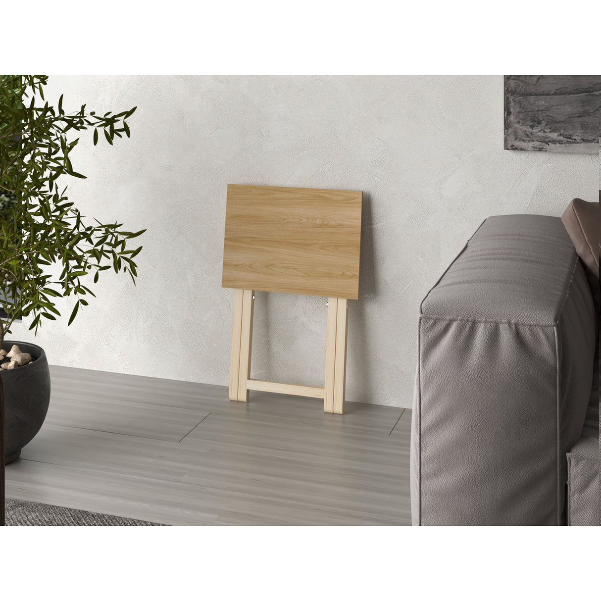 Mesa Auxiliar Plegable Otis Fresno Europeo 48.5x66cm Cuadrado - MESAS AUXILIARES | Bylmo