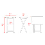 Mesa Auxiliar Plegable Otis Fresno Europeo 48.5x66cm Cuadrado - MESAS AUXILIARES | Bylmo