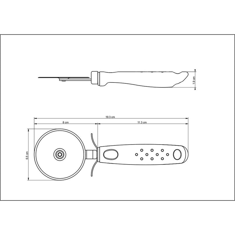 Cortador De Pizza Utilitá Blanco Y Acero 6.5x1.9cm Para Cortar