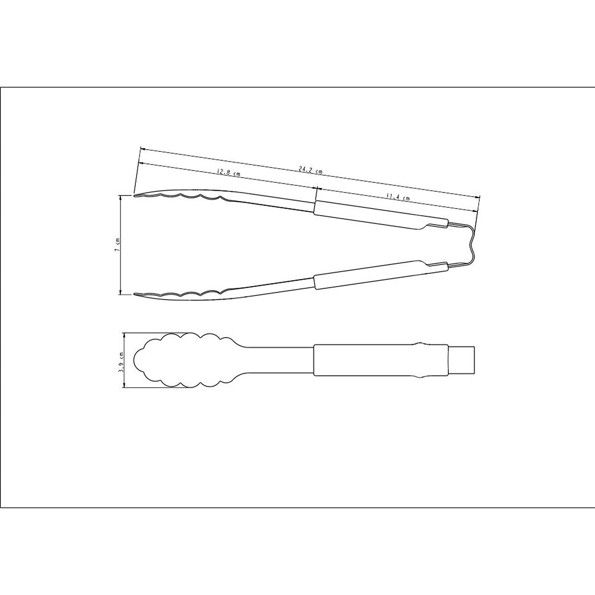 Pinza de Cocina Utilitá Gris 3.8x7cm Para Servir - UTENSILIOS PARA COCINAR | Bylmo