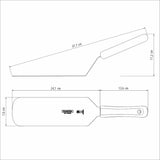 Espátula Profesional Profissional Master Blanco y Acero 7.6x11.2cm Para Cocinar - UTENSILIOS PARA COCINAR | Bylmo
