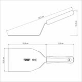 Espátula Profesional Profissional Master Blanco y Acero 10.6x12.4cm Para Cocinar - UTENSILIOS PARA COCINAR | Bylmo