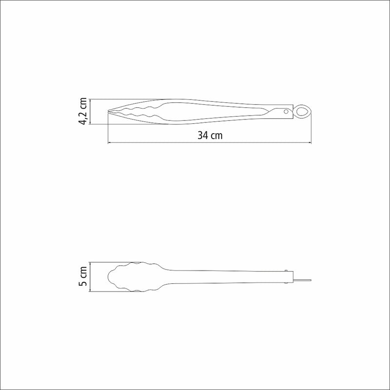 Pinza De Cocina Utility Acero 4.2x5cm Para Servir