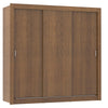 Closet Mônaco Marron 210x17.1cm Con Cuatro Entrepaños Y Tres Puertas