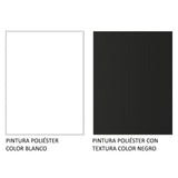 Closet Mônaco Blanco y Negro 210x25.7cm con Cuatro Entrepaños Tres Puertas y Con Espejo - CLOSETS | Bylmo