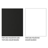 Closet Mônaco Negro y Blanco 210x25.7cm con Cuatro Entrepaños Tres Puertas y Con Espejo - CLOSETS | Bylmo