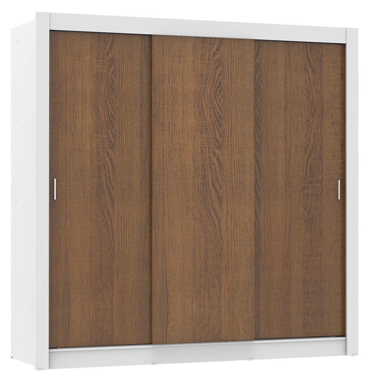 Closet Mônaco Blanco y Marron 210x17.1cm con Cuatro Entrepaños y Tres Puertas - CLOSETS | Bylmo