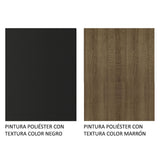 Closet Mônaco Negro y Marron 210x17.1cm con Cuatro Entrepaños y Tres Puertas - CLOSETS | Bylmo