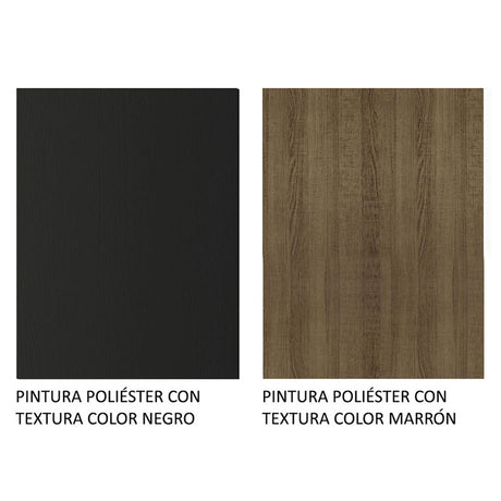 Closet Mônaco Negro y Marron 210x17.1cm con Cuatro Entrepaños y Tres Puertas - CLOSETS | Bylmo