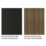 Closet Mônaco Negro y Marron 210x25.7cm con Cuatro Entrepaños Tres Puertas y Con Espejo - CLOSETS | Bylmo