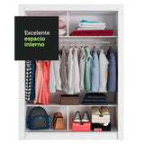 Closet Denver Blanco 217.8x15.8cm con Tres Entrepaños Dos Puertas y Con Espejo - CLOSETS | Bylmo