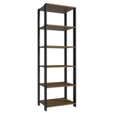 Closet Abierto Valencia Marron y Negro 59x180cm con Seis Entrepaños - CLOSETS | Bylmo