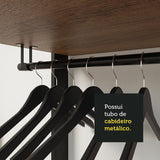 Closet Abierto Valencia Marron y Negro 358x180cm con Diez Entrepaños - CLOSETS | Bylmo