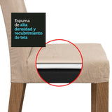 Combo Comedor y Sillas Alexis Marron y Negro 160x80cm Cuadrado de Seis Puestos con Seis Sillas - COMEDORES | Bylmo