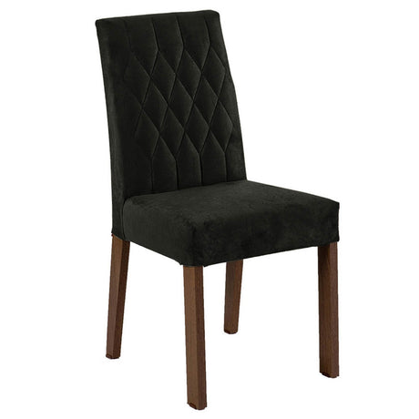 Combo Comedor y Sillas Anaju Marron y Negro Oxford 90x78cm Cuadrado de Cuatro Puestos con Cuatro Sillas - COMEDORES | Bylmo