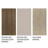 Combo Comedor y Sillas Avril Marron y Crema 160x80cm Cuadrado de Cuatro Puestos con Cuatro Sillas - COMEDORES | Bylmo