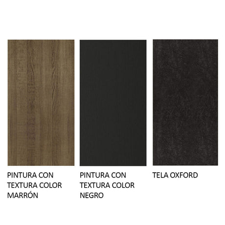 Combo Comedor y Sillas Claire Marron y Negro 90x78cm Cuadrado de Cuatro Puestos con Cuatro Sillas - COMEDORES | Bylmo