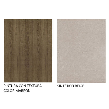 Combo Comedor y Sillas Débora Marron y Beige 90x76cm Cuadrado de Cuatro Puestos con Cuatro Sillas - COMEDORES | Bylmo