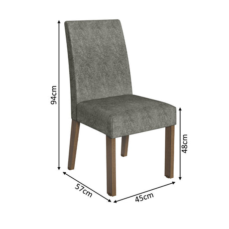 Combo Comedor y Sillas Doris Marron y Plata 136x77cm Cuadrado de Cuatro Puestos con Ocho Sillas - COMEDORES | Bylmo