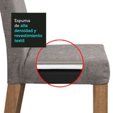 Combo Comedor y Sillas Doris Marron y Plata 136x77cm Cuadrado de Cuatro Puestos con Ocho Sillas - COMEDORES | Bylmo