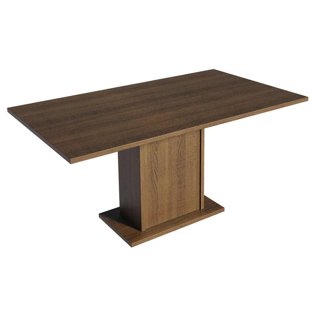 Combo Comedor y Sillas Hanna Marron Oxford 160x79cm Cuadrado de Seis Puestos con Seis Sillas - COMEDORES | Bylmo