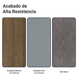 Combo Comedor y Sillas Karina Marron con Gris y Plata 90x78cm Cuadrado de Cuatro Puestos con Cuatro Sillas - COMEDORES | Bylmo