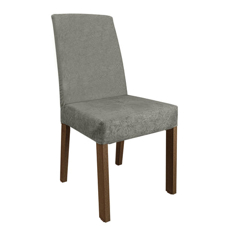 Combo Comedor y Sillas Keila Marron con Crema y Plata 160x79cm Cuadrado de Cuatro Puestos con Cuatro Sillas - COMEDORES | Bylmo