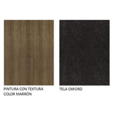 Combo Comedor y Sillas Keila Marron Oxford 160x79cm Cuadrado de Cuatro Puestos con Cuatro Sillas - COMEDORES | Bylmo