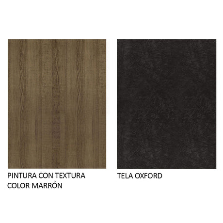 Combo Comedor y Sillas Keila Marron Oxford 160x79cm Cuadrado de Cuatro Puestos con Cuatro Sillas - COMEDORES | Bylmo