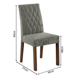 Combo Comedor y Sillas Leila Marron con Plata y Plata 136x77cm Cuadrado de Ocho Puestos con Ocho Sillas - COMEDORES | Bylmo