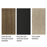 Combo Comedor y Sillas Marilia Marron con Negro y Plata 160x80cm Cuadrado de Cuatro Puestos con Cuatro Sillas - COMEDORES | Bylmo