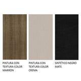 Combo Comedor y Sillas Perla Marron con Crema y Negro 90x78cm Cuadrado de Cuatro Puestos con Cuatro Sillas - COMEDORES | Bylmo