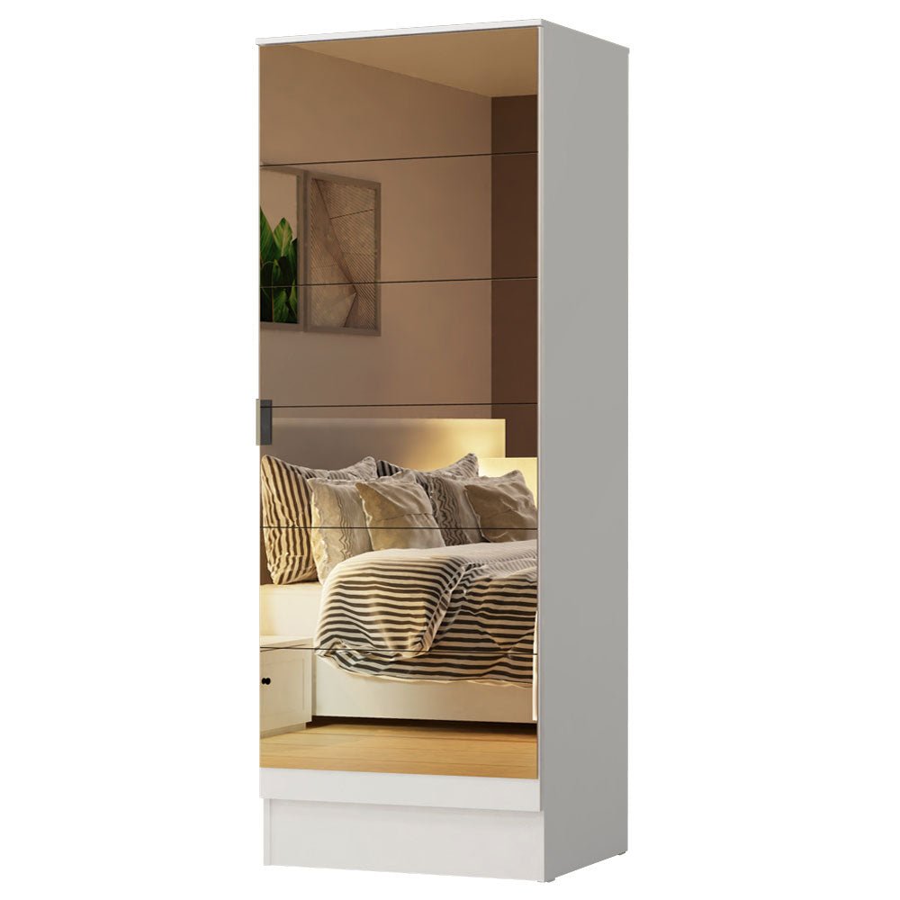 Zapatero Isis Blanco 186.5x12.3cm Con Espejo - ZAPATEROS | Bylmo