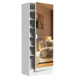 Zapatero Isis Blanco 186.5x12.3cm Con Espejo - ZAPATEROS | Bylmo