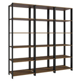 Estantería Rectangular Marron y Negro 185.8x52.5cm Transformable - BIBLIOTECAS Y ESTANTERIAS | Bylmo