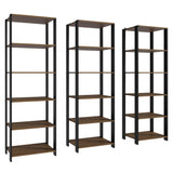 Estantería Rectangular Marron y Negro 185.8x52.5cm Transformable - BIBLIOTECAS Y ESTANTERIAS | Bylmo